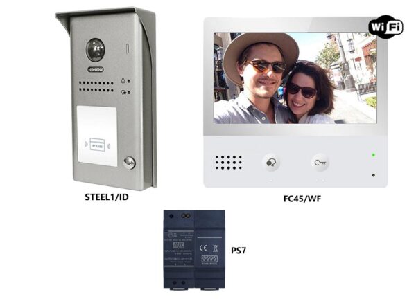 KIT1-WF1/ID Μπουτονιέρα ΚΙΤ με 1 μπουτόν + Οθόνη WiFi 7"
