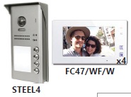 KIT4-WF4 Μπουτονιέρα ΚΙΤ με 4 μπουτόν + 4x Οθόνες WiFi 7"
